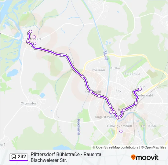 232 Bus Line Map