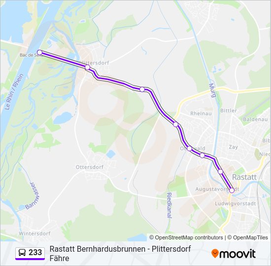 233 Bus Line Map