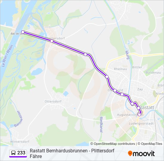 233 bus Line Map