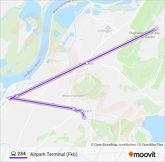 234 Bus Line Map