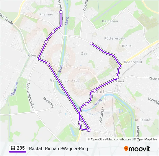 235 Bus Line Map