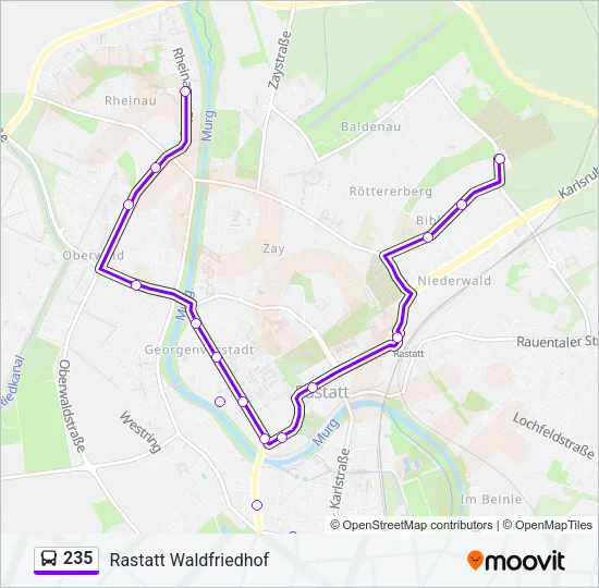 235 Bus Line Map
