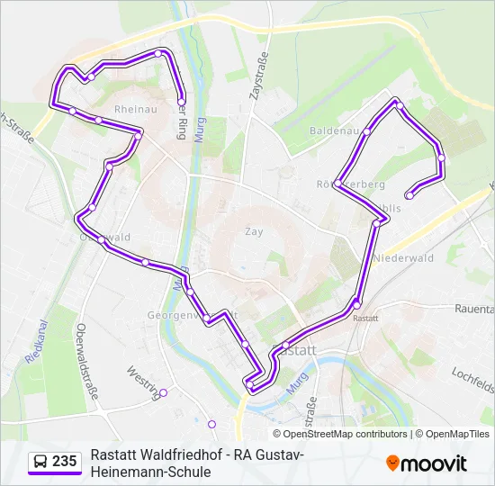 235 Bus Line Map