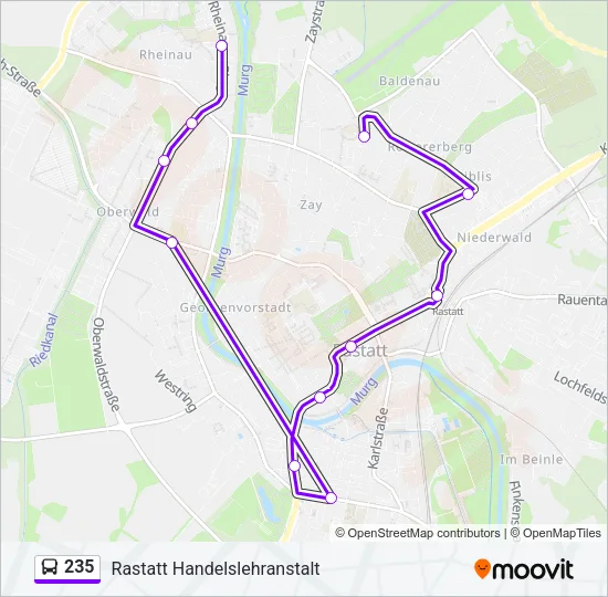 235 Bus Line Map