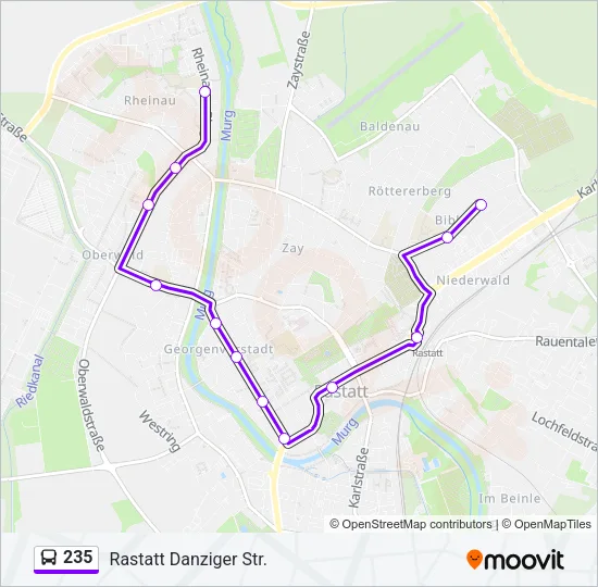 235 Bus Line Map