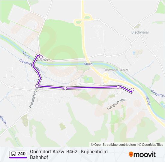 240 bus Line Map