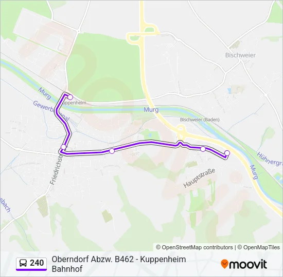 240 Bus Line Map