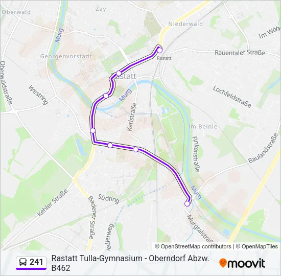 241 Bus Line Map