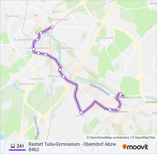 241 bus Line Map