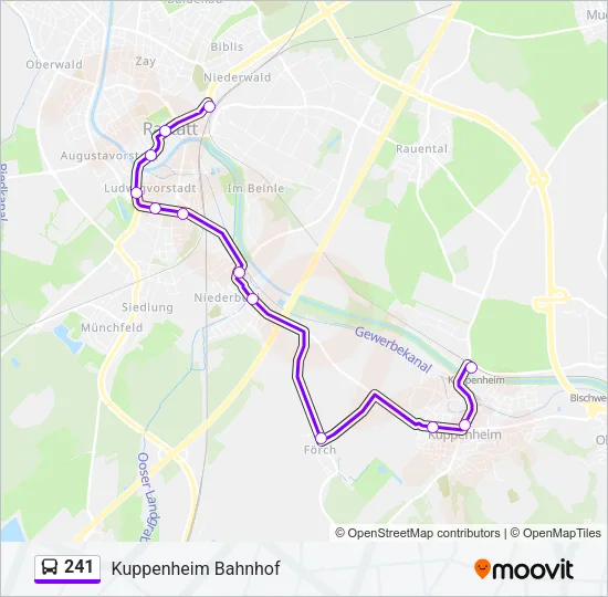 241 Bus Line Map