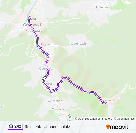 242 Bus Line Map