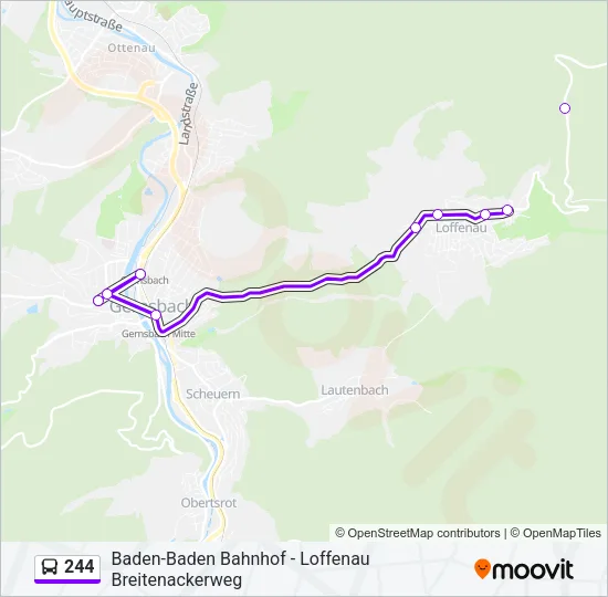 244 Bus Line Map