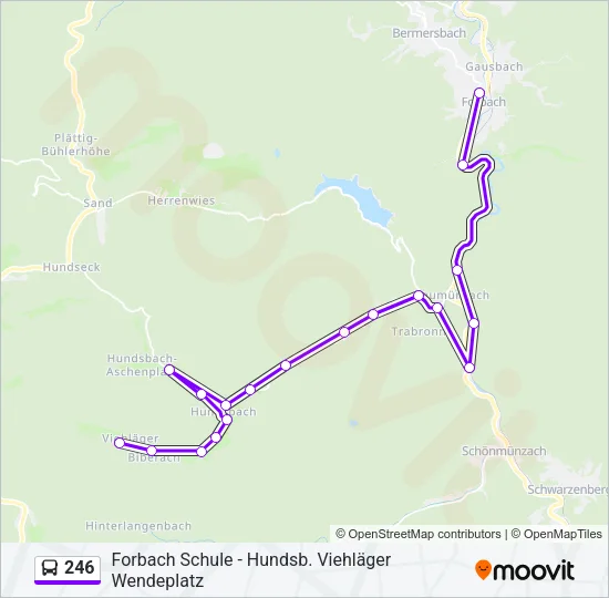 246 Bus Line Map