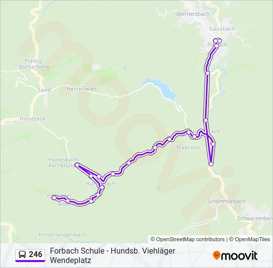 246 Bus Line Map