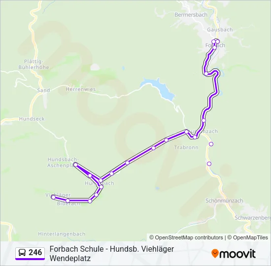 246 Bus Line Map