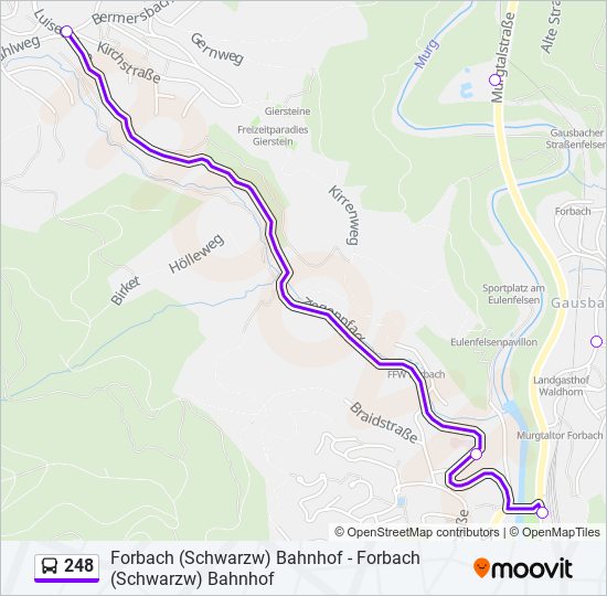Buslinie 248 Karte