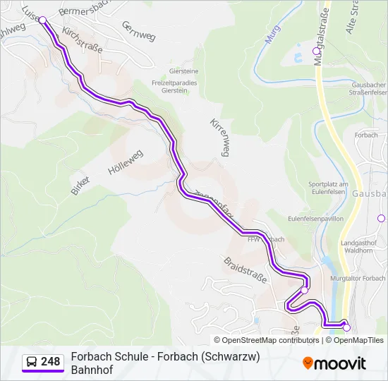248 Bus Line Map