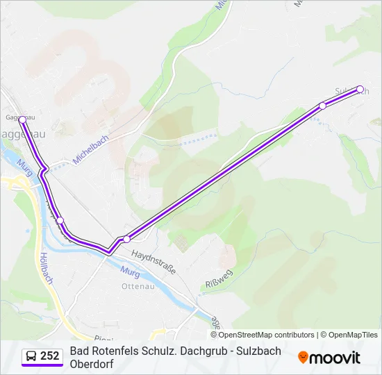 252 Bus Line Map