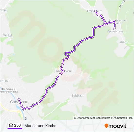 253 Bus Line Map