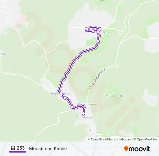 253 Bus Line Map