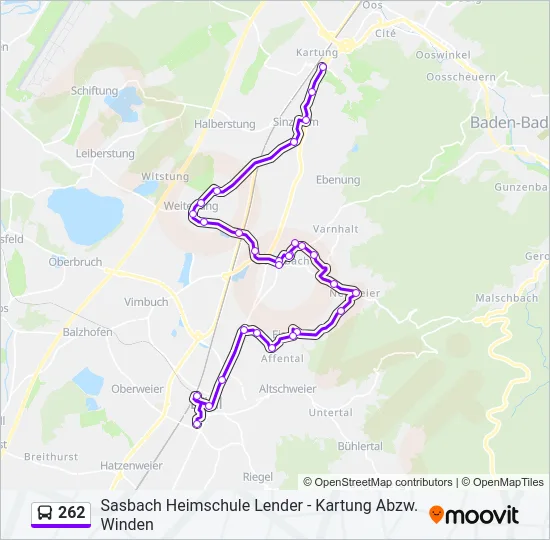 262 Bus Line Map