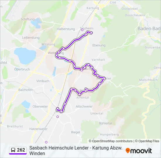 262 Bus Line Map