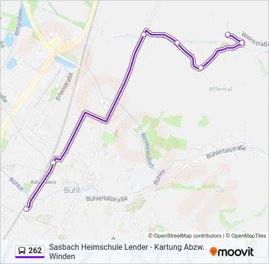 262 Bus Line Map