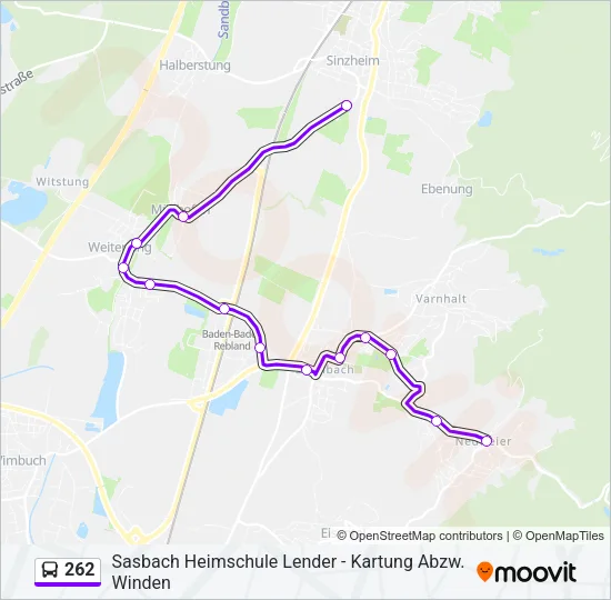 262 Bus Line Map