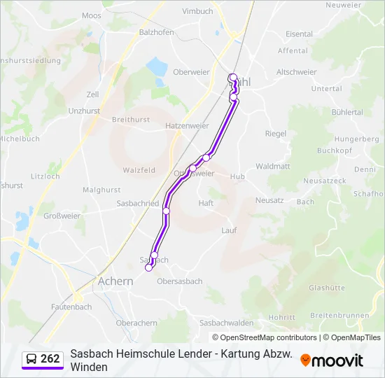 262 Bus Line Map