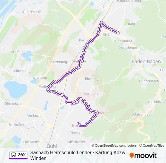 262 Bus Line Map
