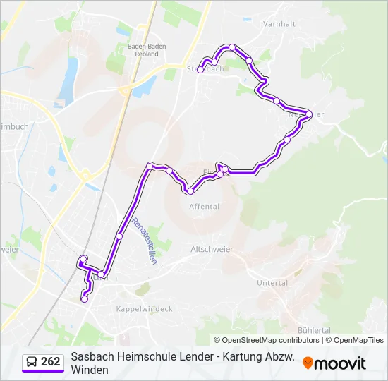262 Bus Line Map