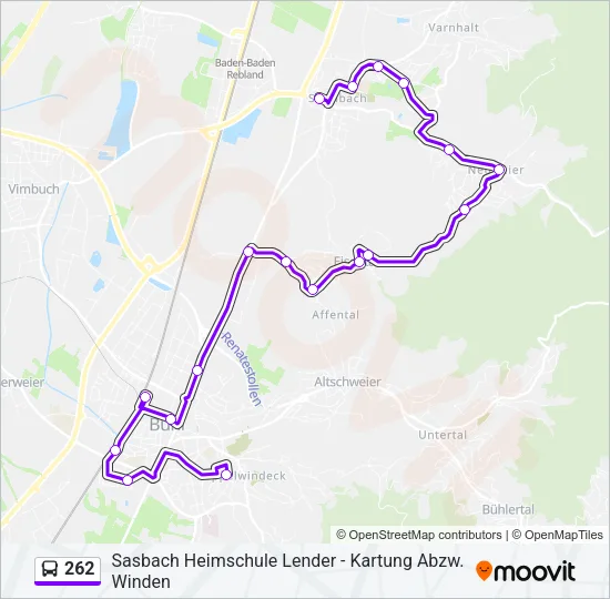 262 Bus Line Map