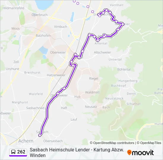 262 Bus Line Map