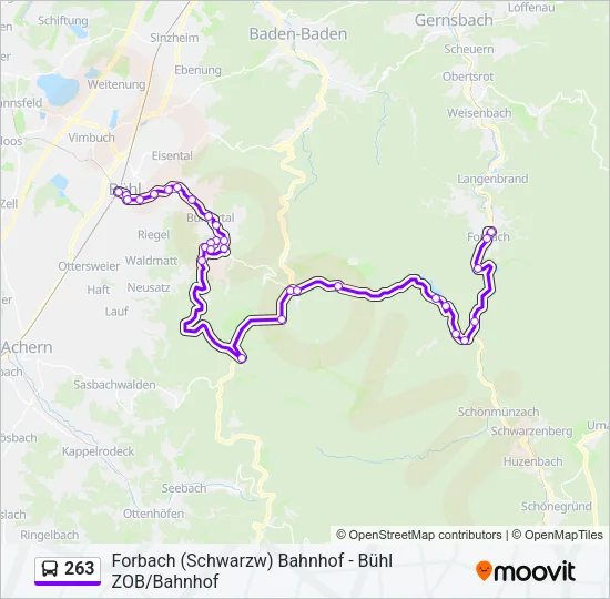 263 Bus Line Map