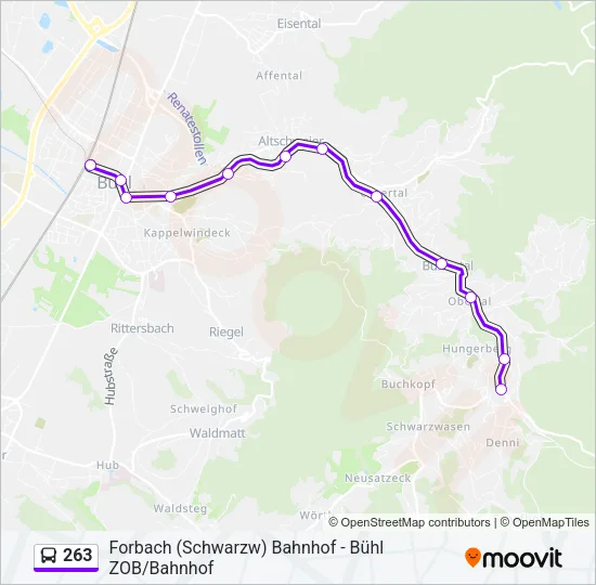 263 Bus Line Map