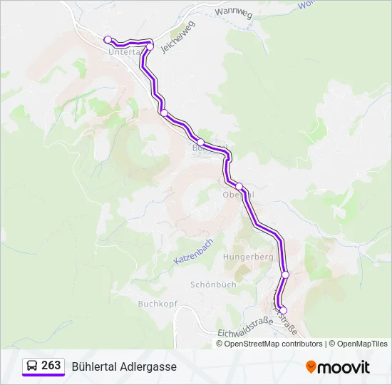263 Bus Line Map