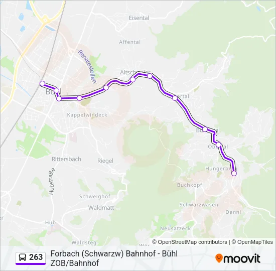 263 Bus Line Map