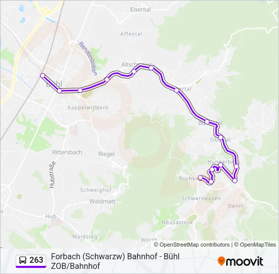 263 Bus Line Map