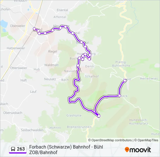 263 Bus Line Map