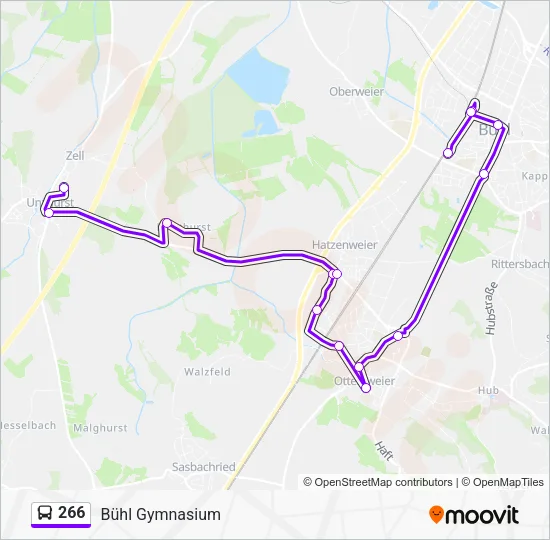 Автобус 266: карта маршрута