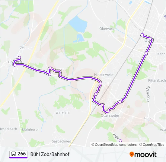 266 Bus Line Map