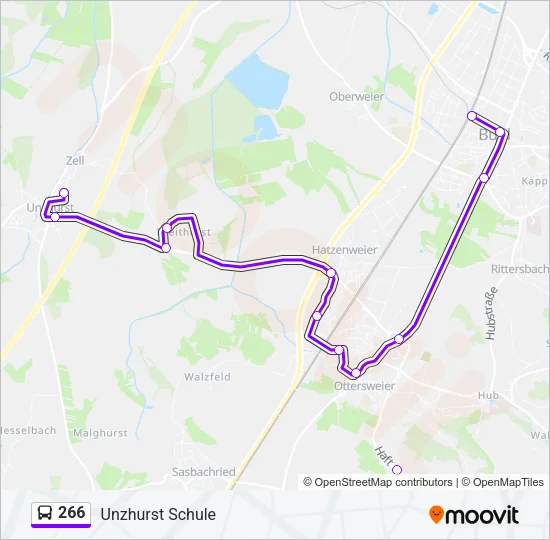 266 Bus Line Map