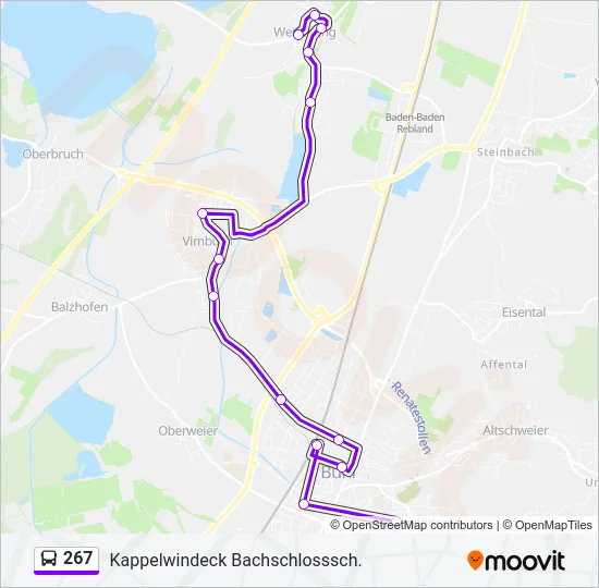 267 Bus Line Map