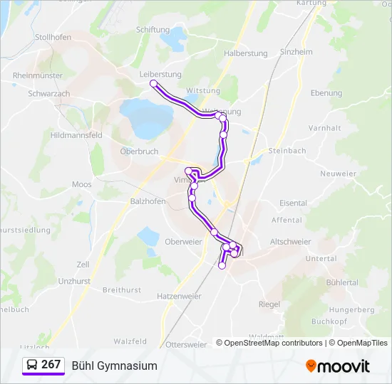 267 Bus Line Map