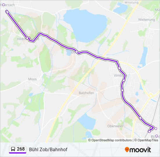 268 bus Line Map