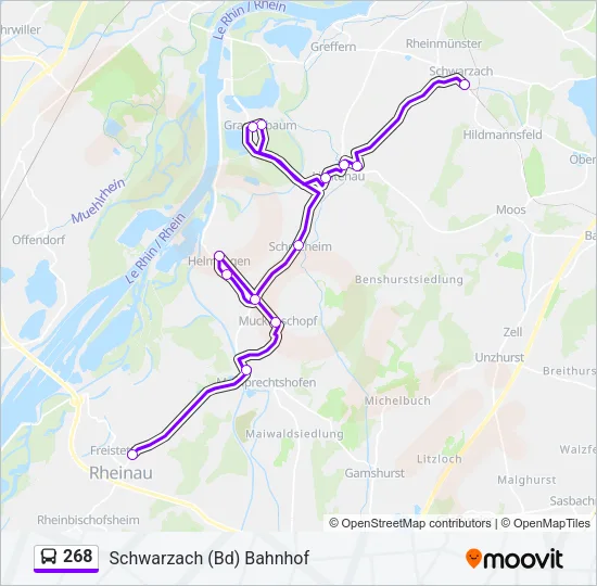 268 Bus Line Map