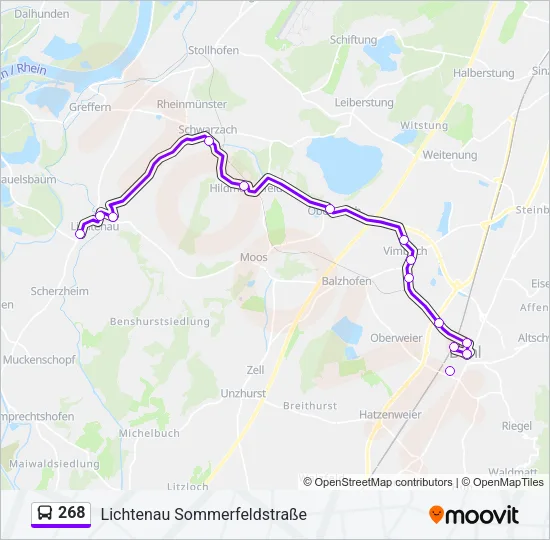 268 Bus Line Map