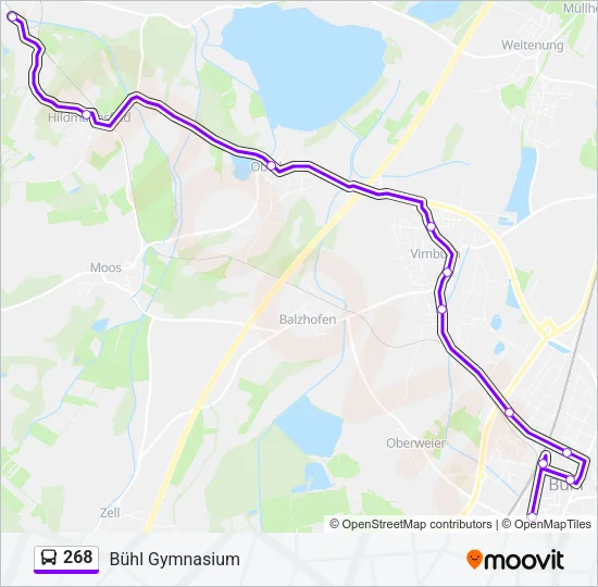 268 Bus Line Map