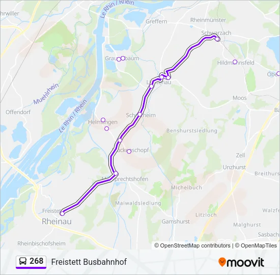 268 Bus Line Map