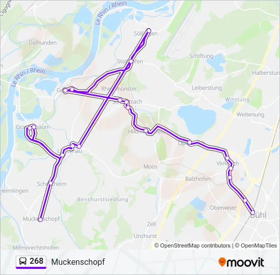 268 Bus Line Map